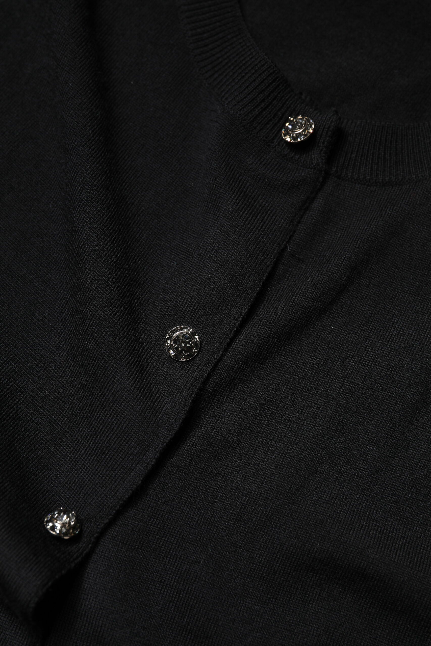Dolce &amp; Gabbana Black Button Down Short Sleeve Blouse Top