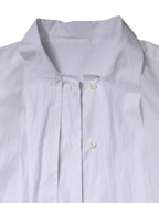 Dolce &amp; Gabbana White Ascot Collar Long Sleeve Blouse Top