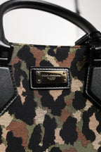 Dolce & Gabbana Multicolor Leopard Shopping Tote Shoulder Bag