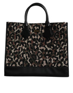Dolce & Gabbana Multicolor Leopard Shopping Tote Shoulder Bag