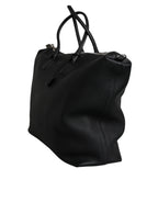 Dolce & Gabbana Black Calfskin Leather Hand Shoulder Duffle Bag