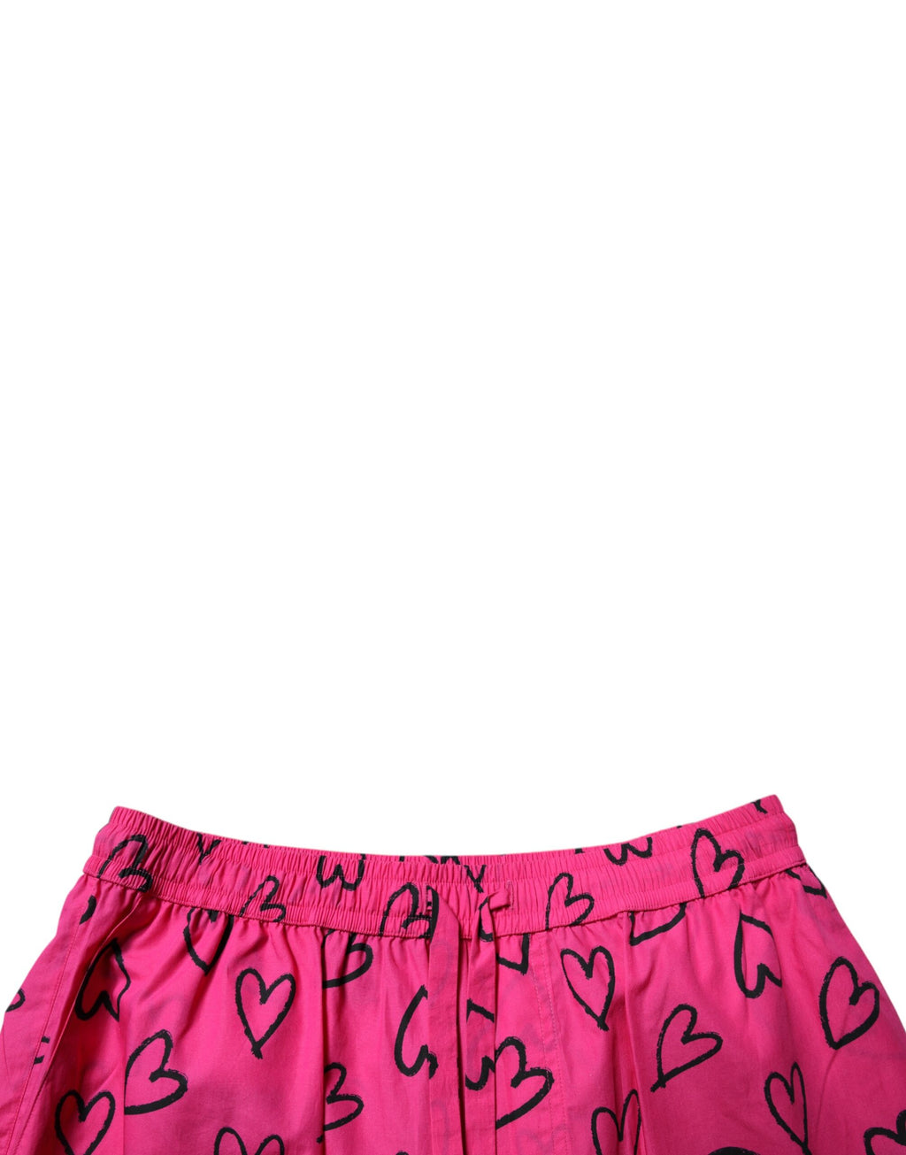 Dolce &amp; Gabbana Pink Cotton Heart Print Bermuda Shorts