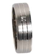 Dolce &amp; Gabbana Silver Tone Brass Clear Crystal DG Logo Ring