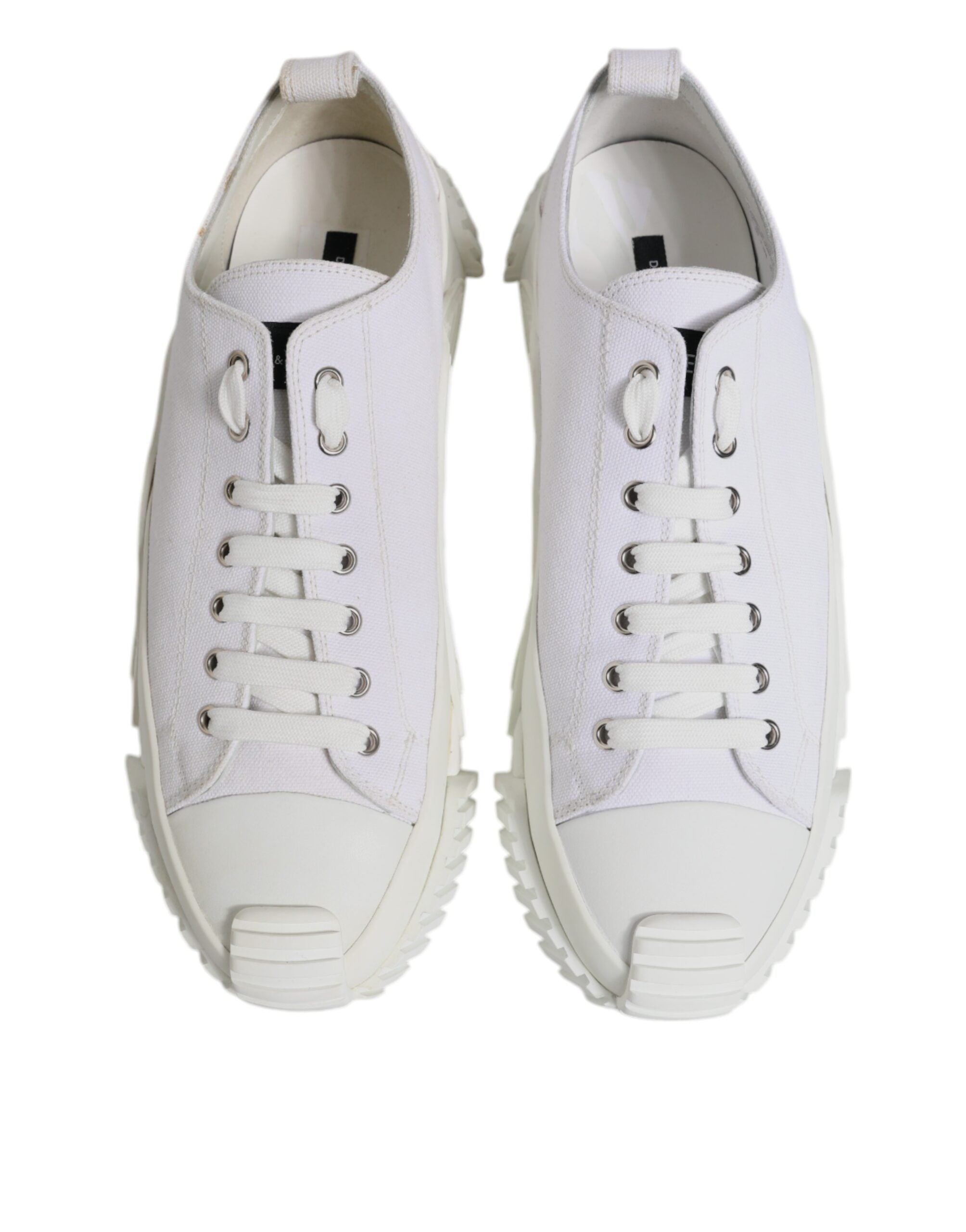 Dolce &amp; Gabbana White Leather Low Top NS1 Sneakers Shoes