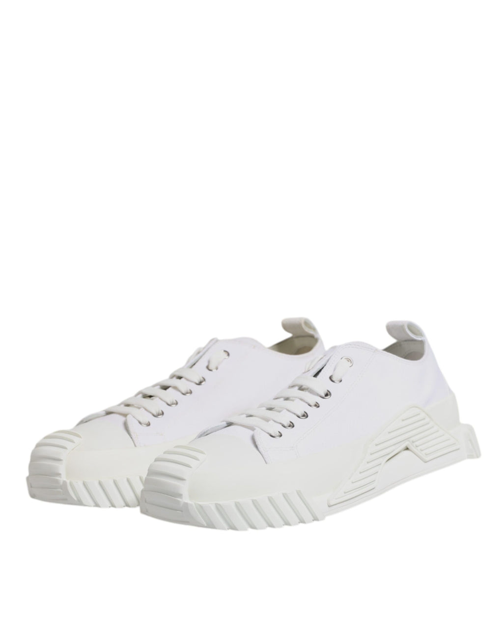 Dolce &amp; Gabbana White Leather Low Top NS1 Sneakers Shoes