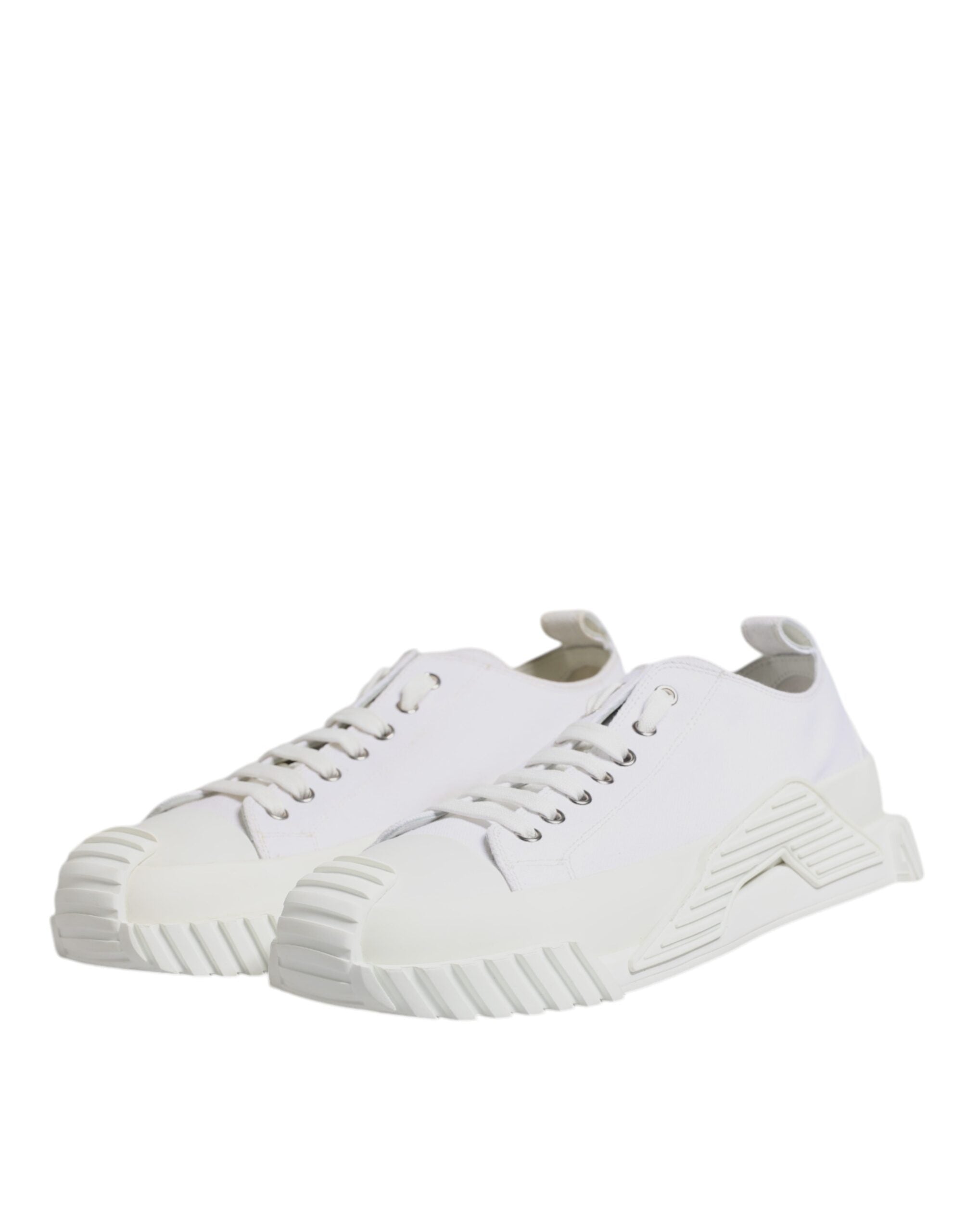 Dolce &amp; Gabbana White Leather Low Top NS1 Sneakers Shoes