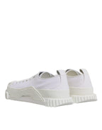 Dolce &amp; Gabbana White Leather Low Top NS1 Sneakers Shoes