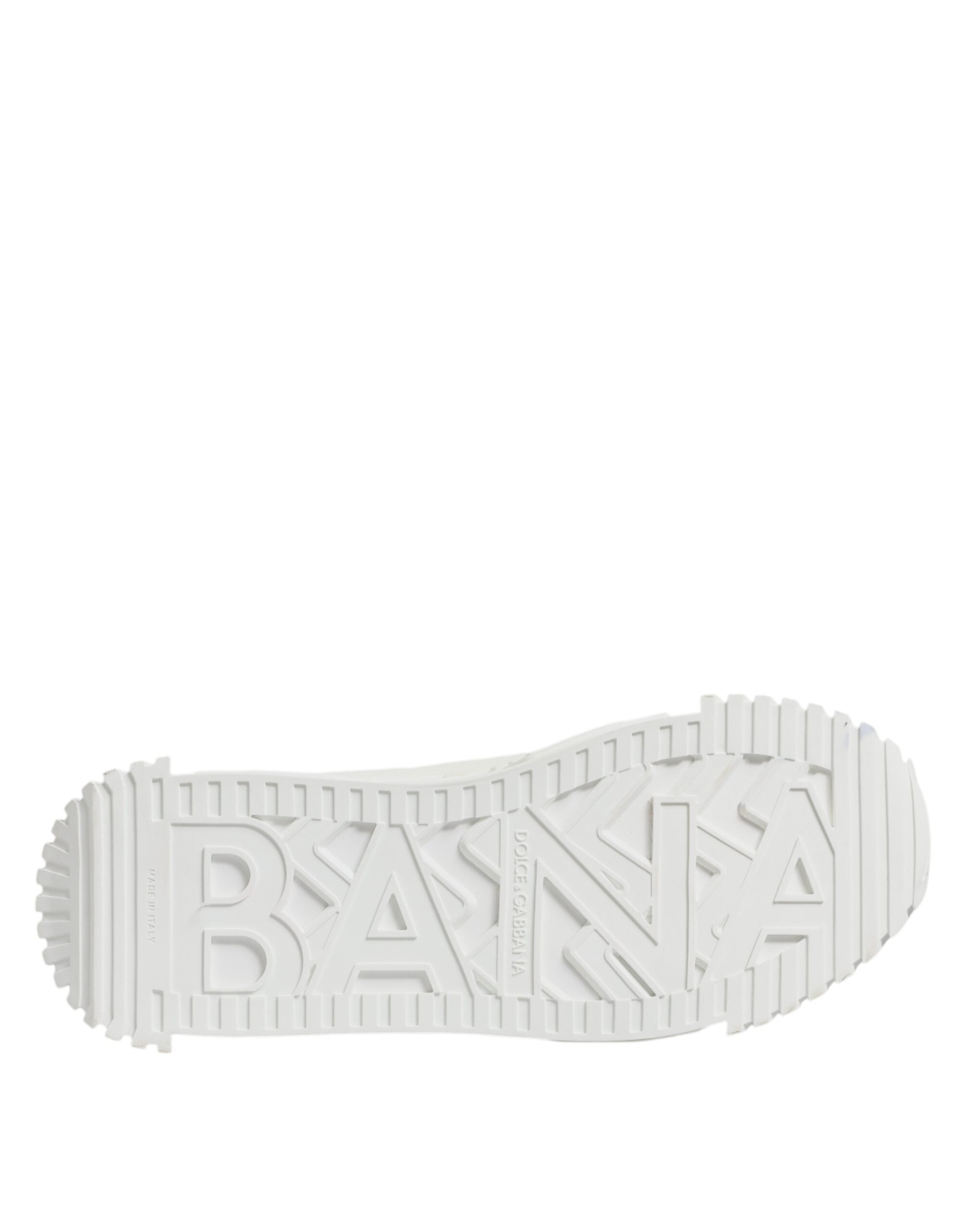 Dolce &amp; Gabbana White Leather Low Top NS1 Sneakers Shoes
