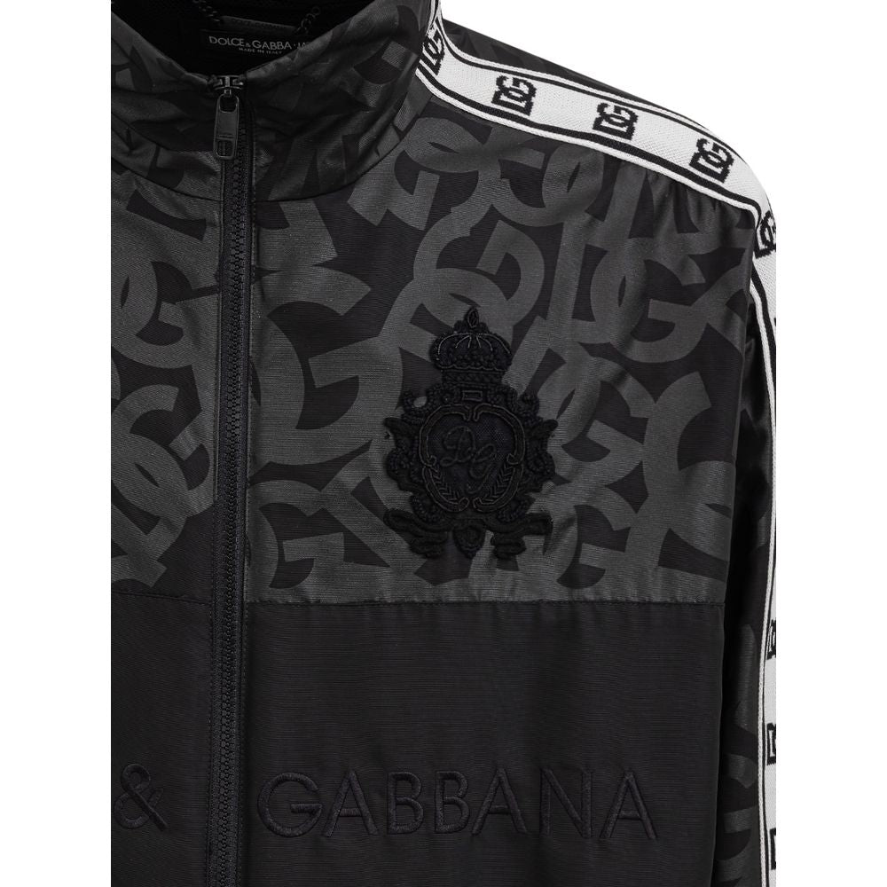 Dolce &amp; Gabbana Black Polyester Jackets &amp; Coat