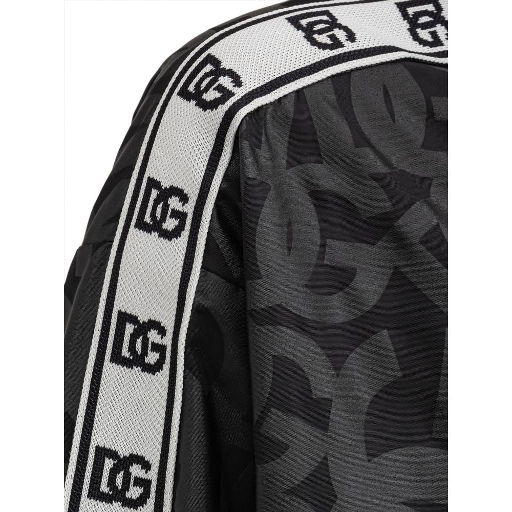 Dolce &amp; Gabbana Black Polyester Jackets &amp; Coat