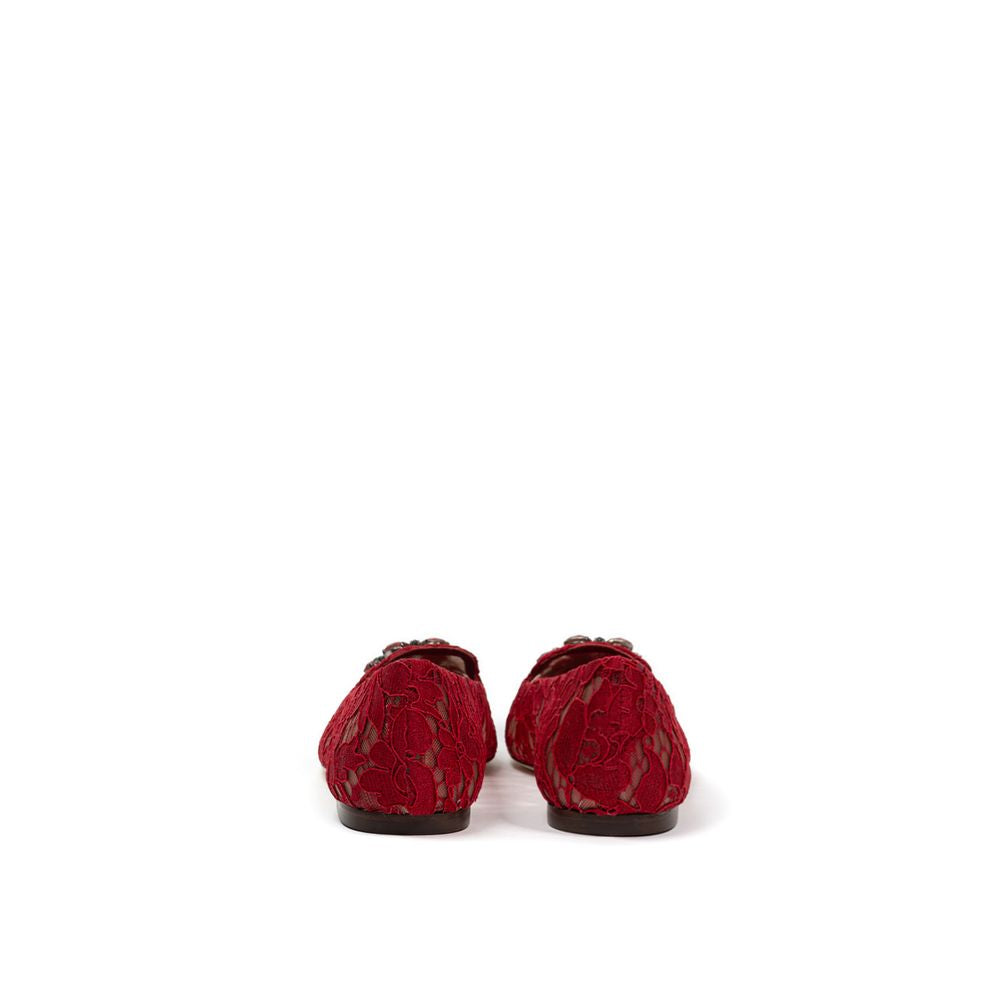 Dolce &amp; Gabbana Red Viscose Ballet Flat