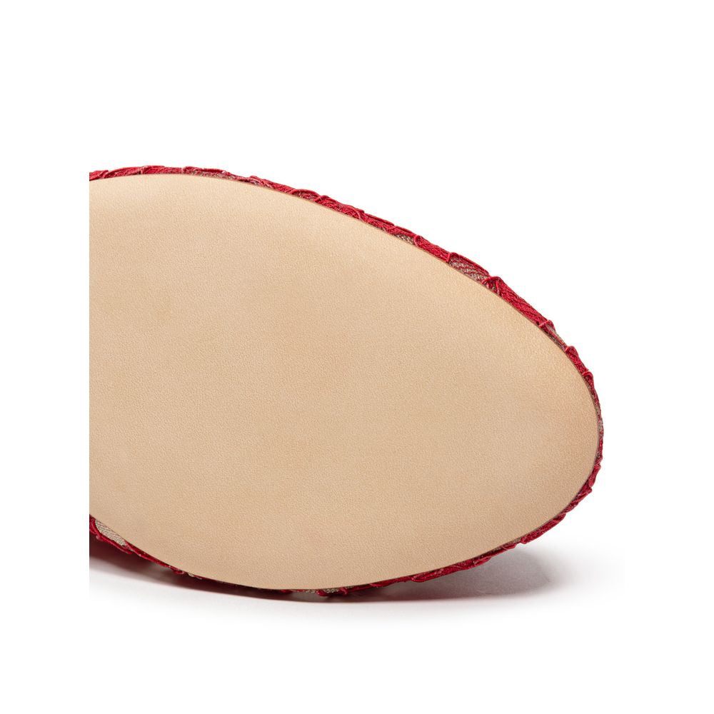 Dolce &amp; Gabbana Red Viscose Ballet Flat