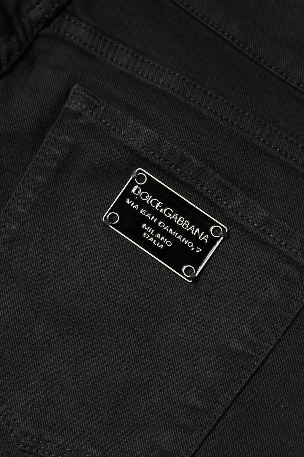 Dolce &amp; Gabbana Black Cotton Mid Waisted Skinny Denim Jeans