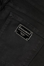 Dolce &amp; Gabbana Black Cotton Mid Waisted Skinny Denim Jeans
