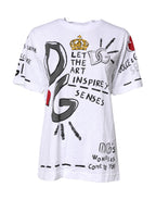 Dolce &amp; Gabbana White Short-Sleeved Printed Jersey T-shirt