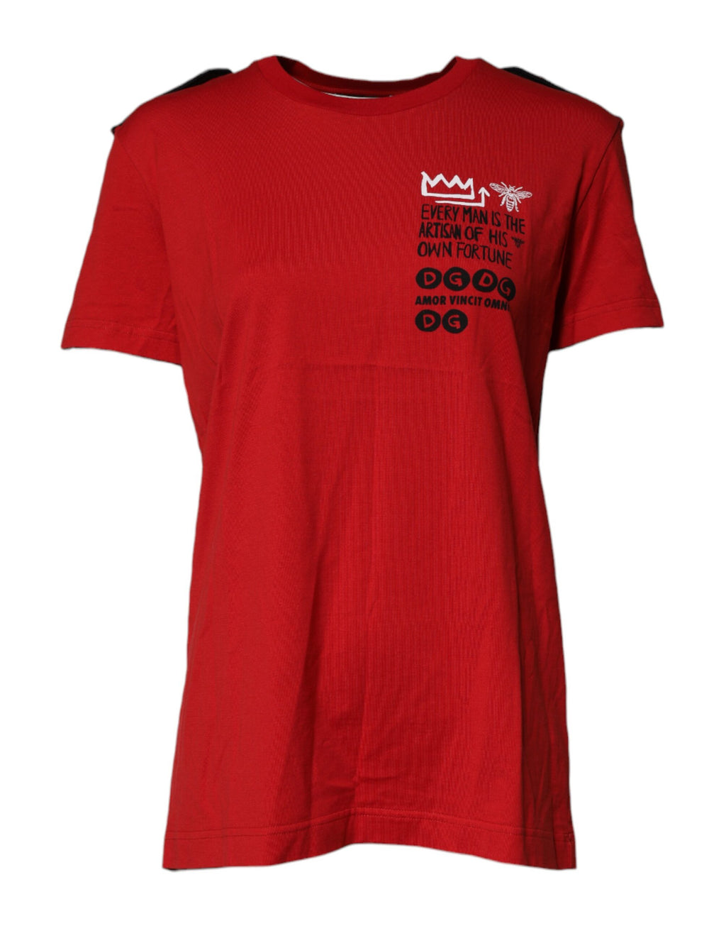 Dolce &amp; Gabbana Red Cotton Round Neck Short Sleeves T-shirt