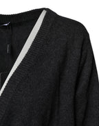 Dolce &amp; Gabbana Gray Cashmere Deep V-neck Pullover Sweater