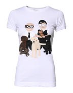 Dolce &amp; Gabbana White Cotton #DGFAMILY Embroidery T-shirt