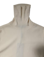Dolce & Gabbana Cream Long Sleeves Turtleneck Slim Sweater