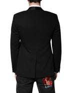 Dolce &amp; Gabbana Black Single Breasted Men Coat MARTINI Blazer