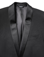 Dolce &amp; Gabbana Black Single Breasted Men Coat MARTINI Blazer
