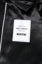 Dolce &amp; Gabbana Black Single Breasted Men Coat MARTINI Blazer