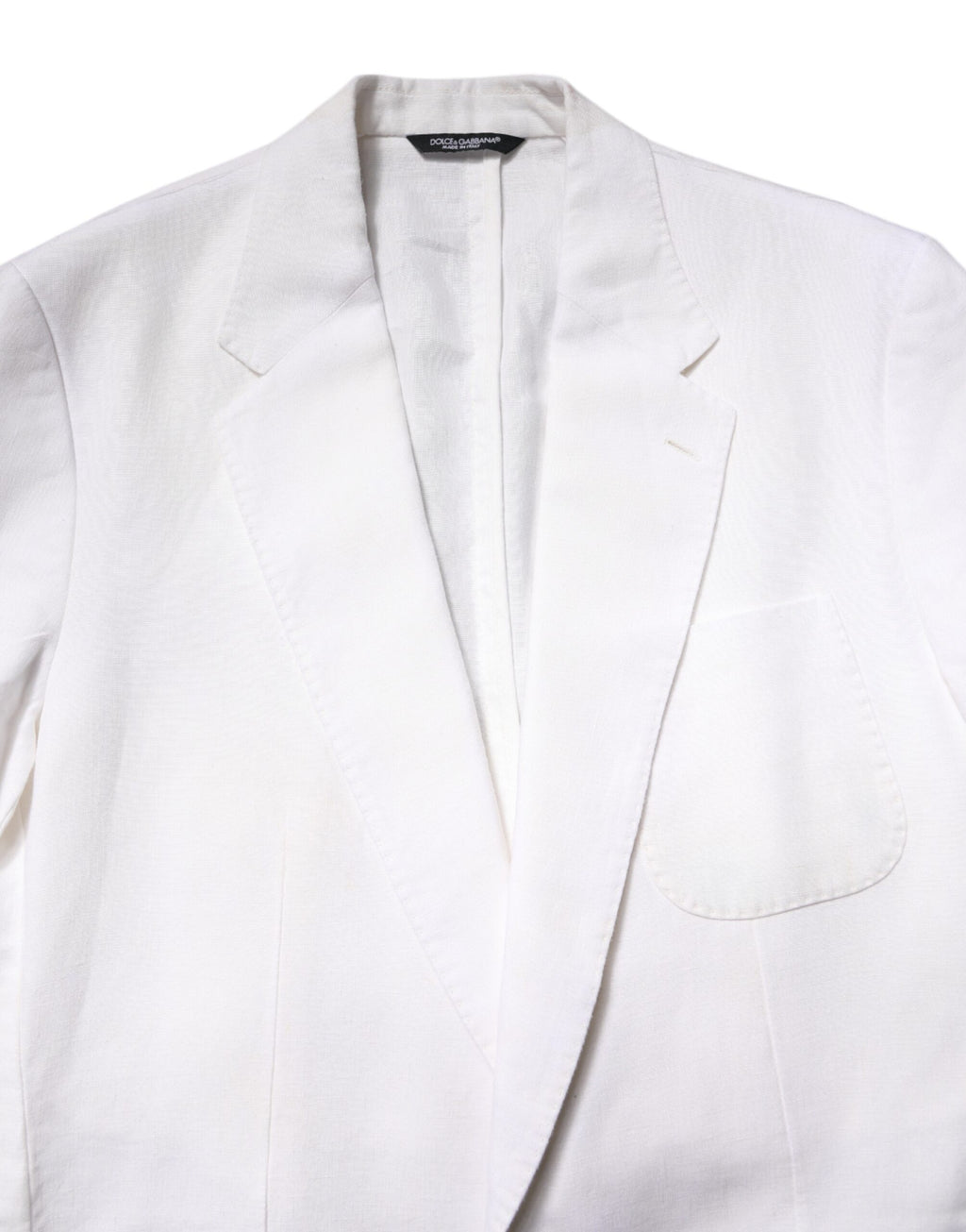 Dolce &amp; Gabbana White Single Breasted Men Coat Blazer Suit