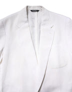 Dolce &amp; Gabbana White Single Breasted Men Coat Blazer Suit