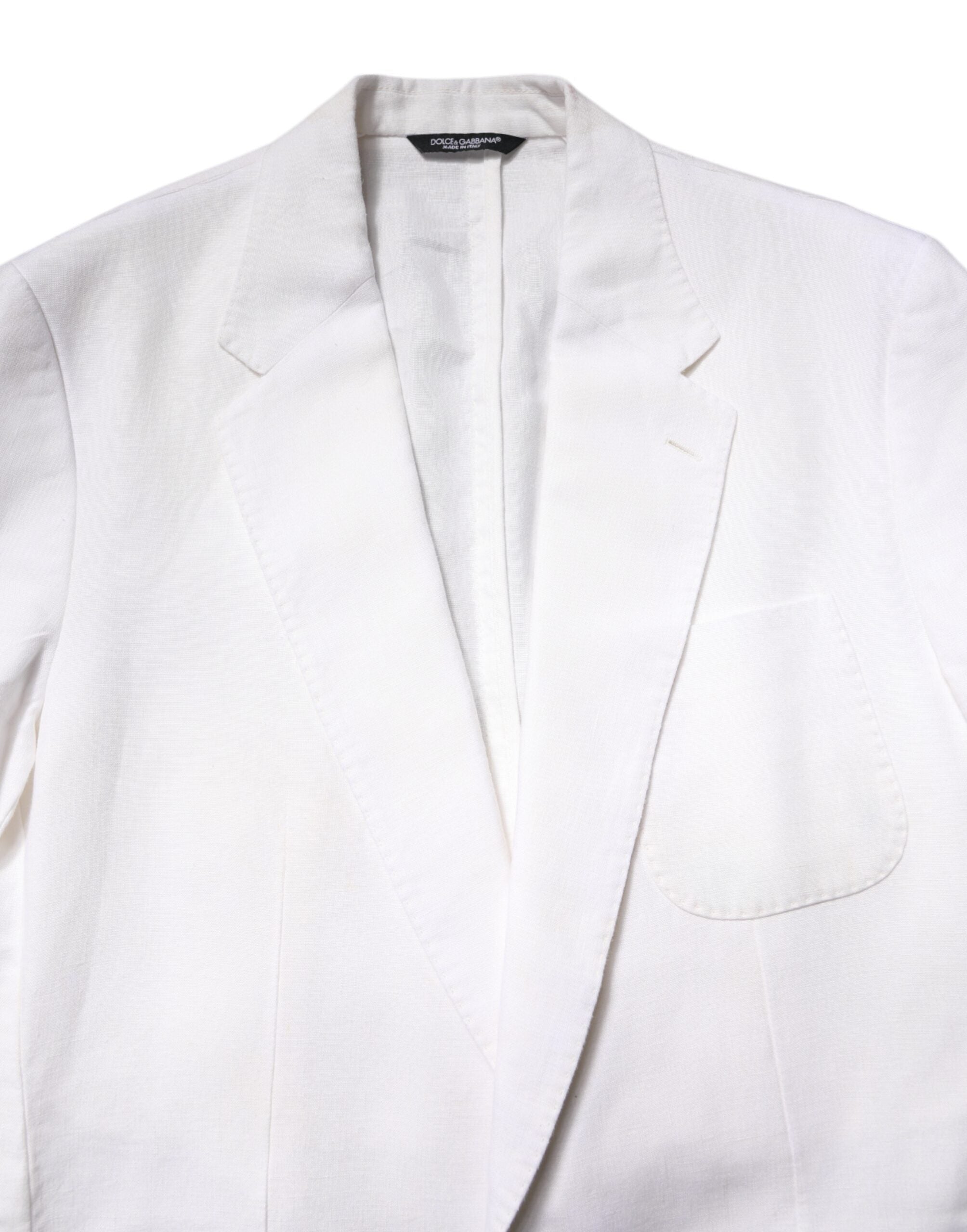 Dolce &amp; Gabbana White Single Breasted Men Coat Blazer Suit
