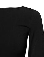 Dolce &amp; Gabbana Black Viscose Long Sleeves Pullover Top