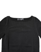 Dolce &amp; Gabbana Black Viscose Long Sleeves Pullover Top