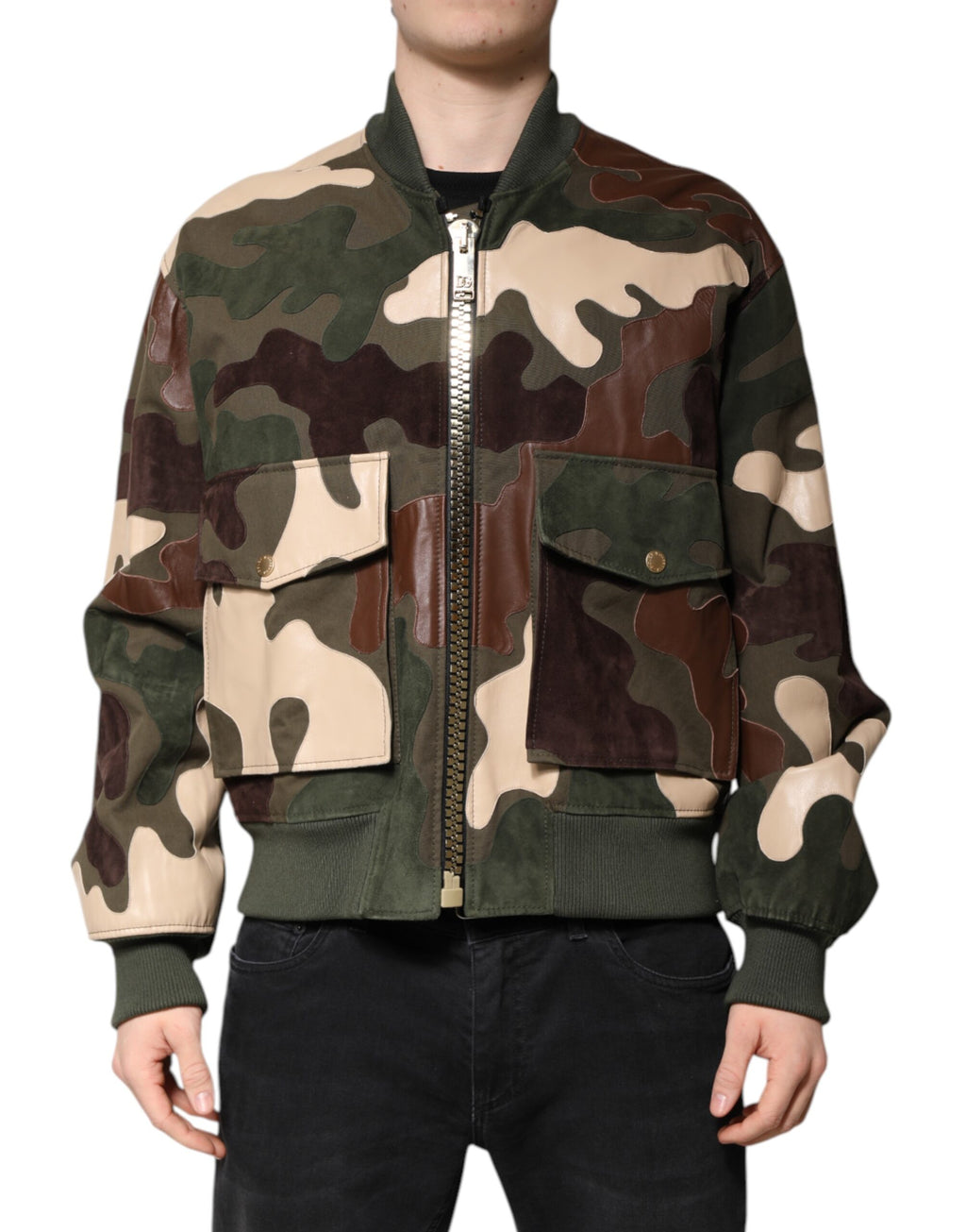 Dolce &amp; Gabbana Multicolor Cotton Bomber Full Zip Jacket