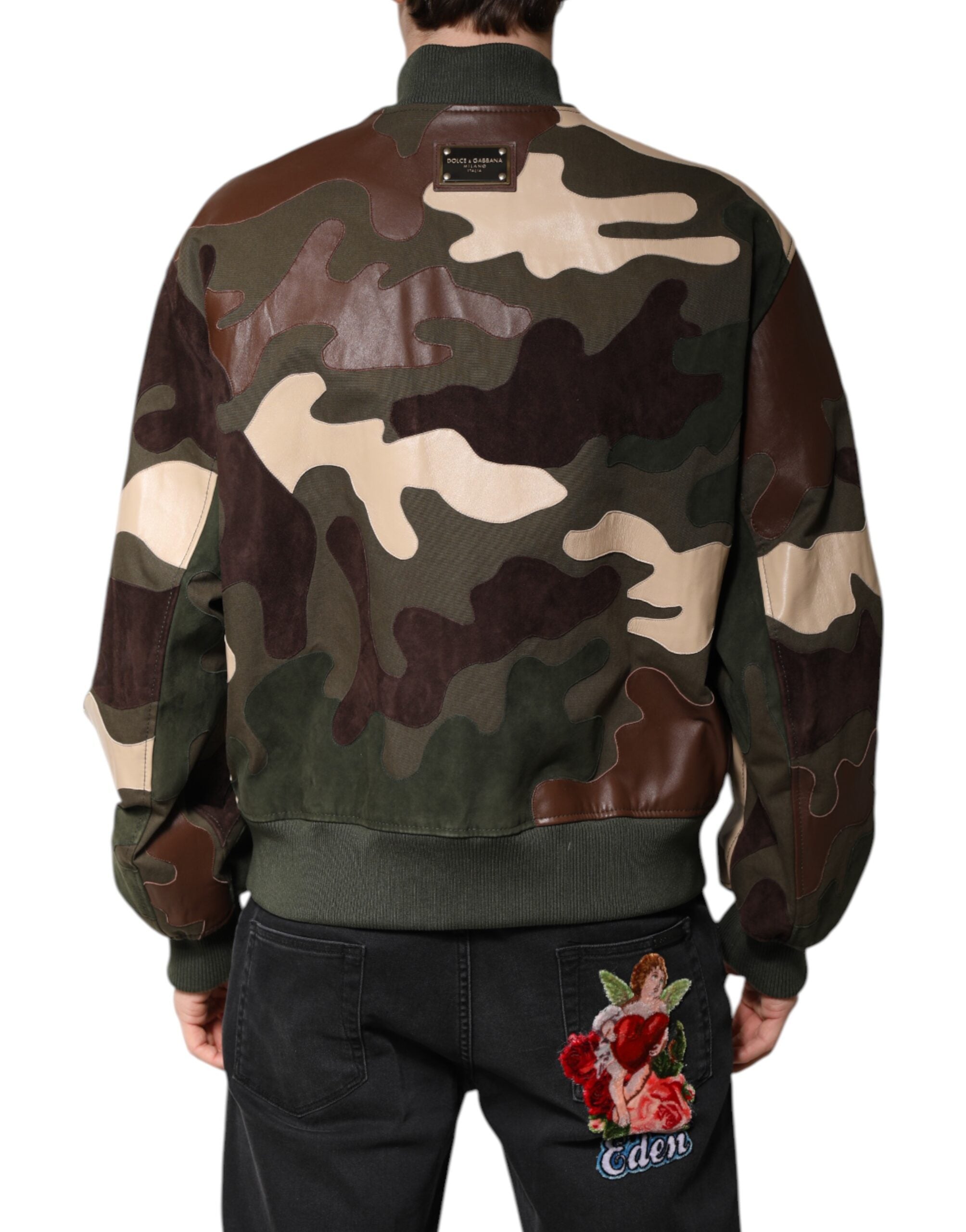 Dolce &amp; Gabbana Multicolor Cotton Bomber Full Zip Jacket
