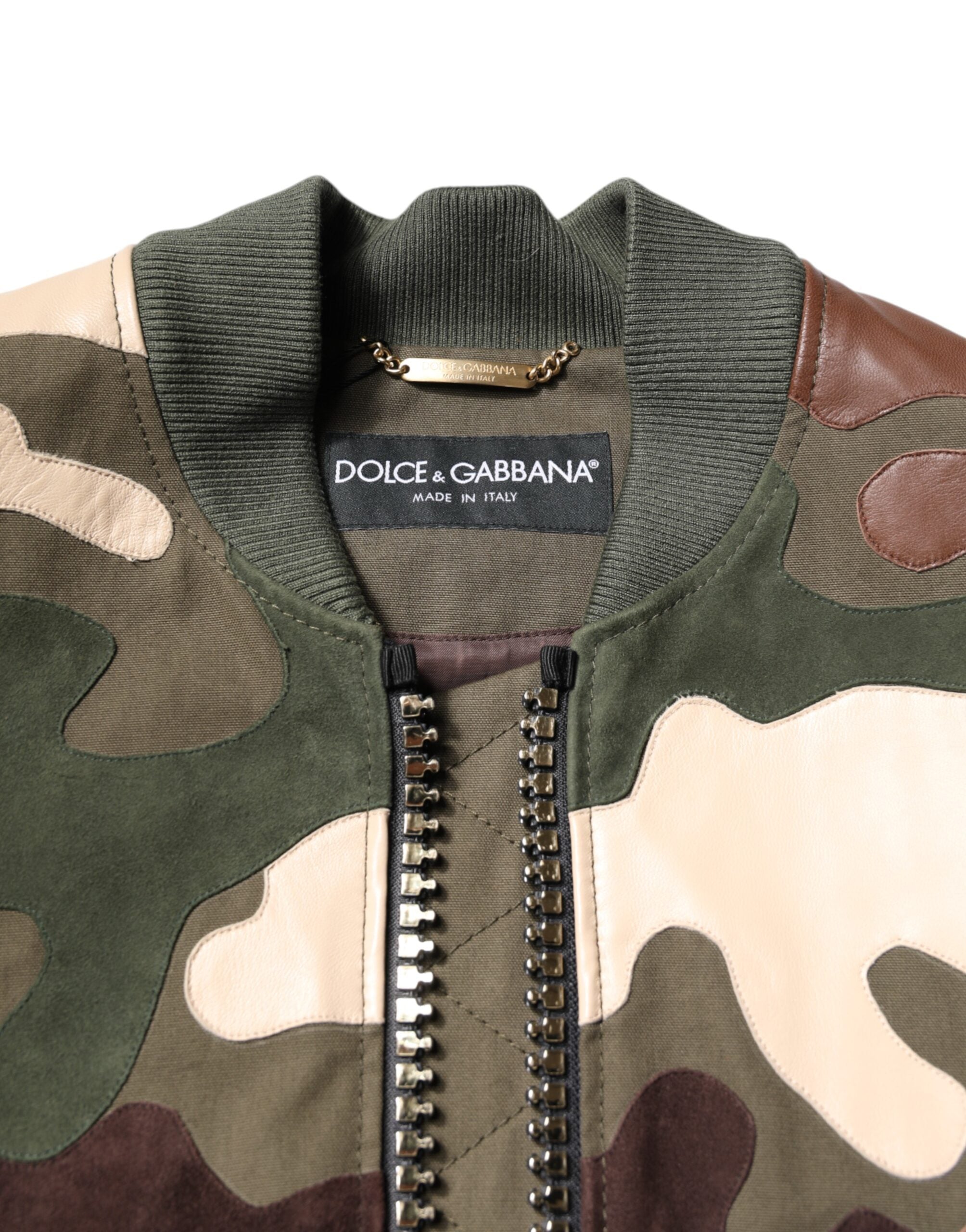 Dolce &amp; Gabbana Multicolor Cotton Bomber Full Zip Jacket