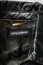Dolce &amp; Gabbana Green DG Logo Print Bomber Full Zip Jacket