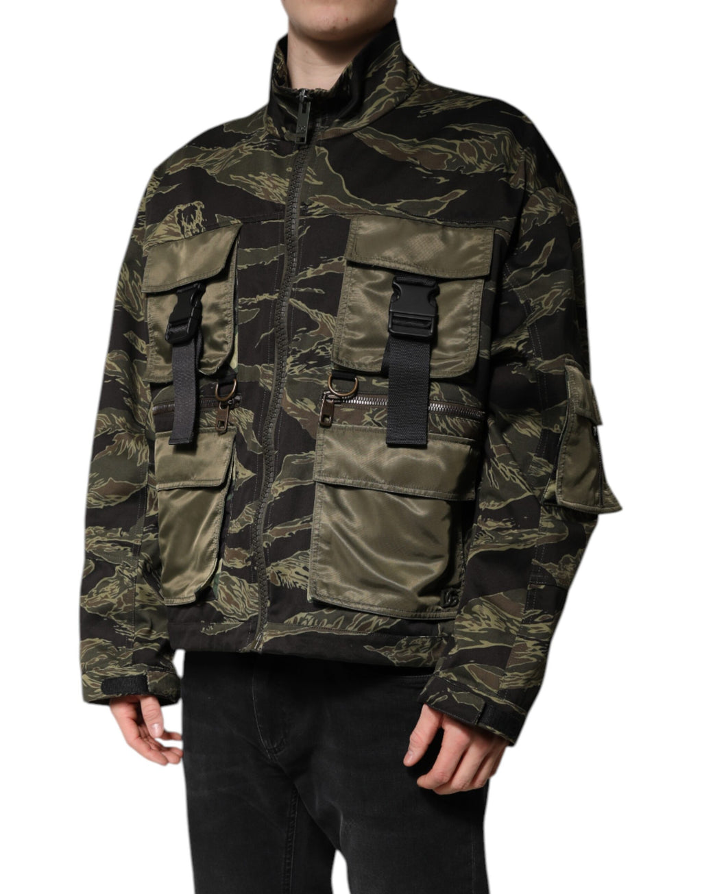 Dolce &amp; Gabbana Multicolor Camouflage Cotton Bomber Jacket