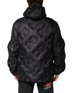Dolce &amp; Gabbana Black Hooded Parka Coat Winter Jacket