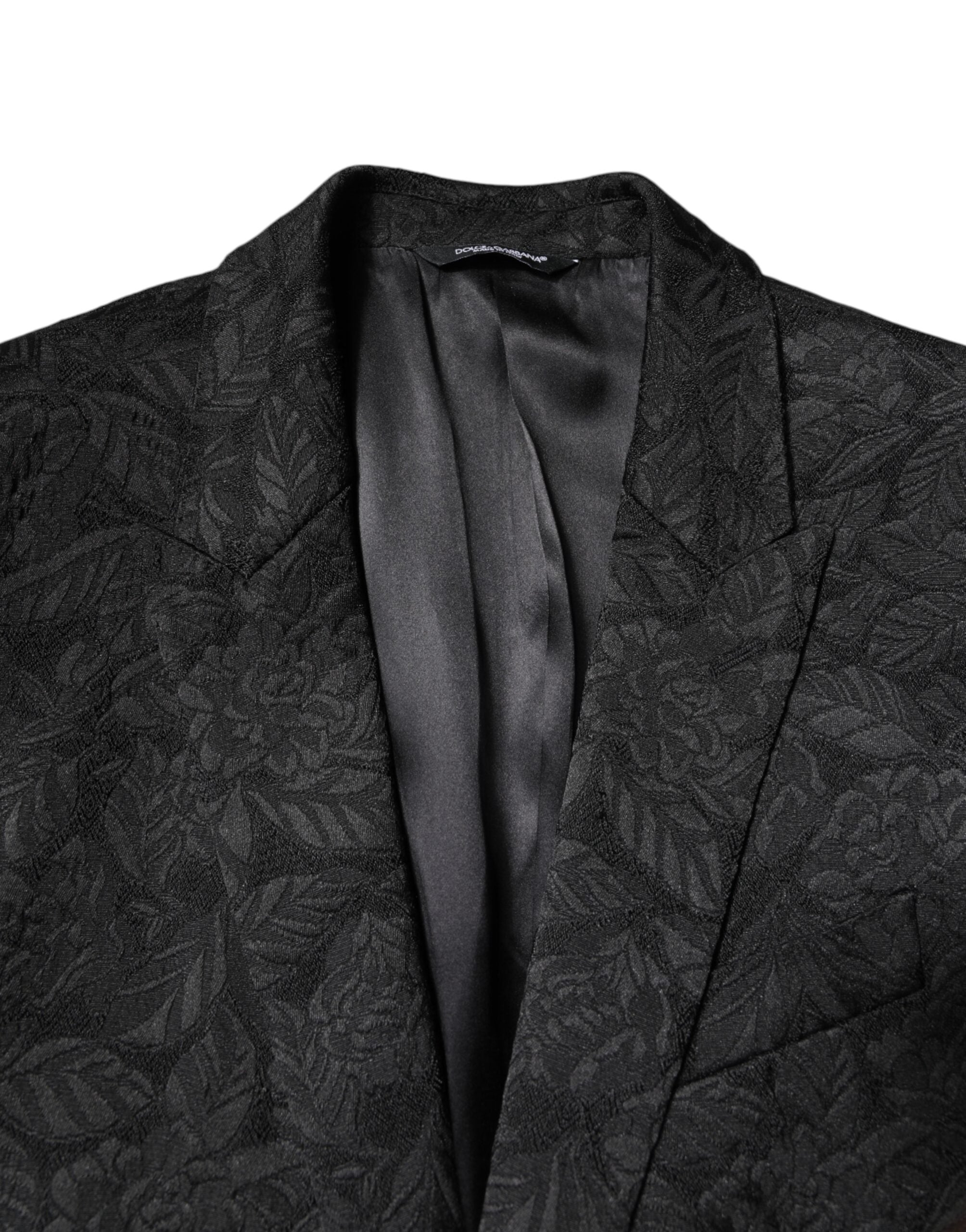 Dolce &amp; Gabbana Black MARTINI Brocade Single Breasted Blazer
