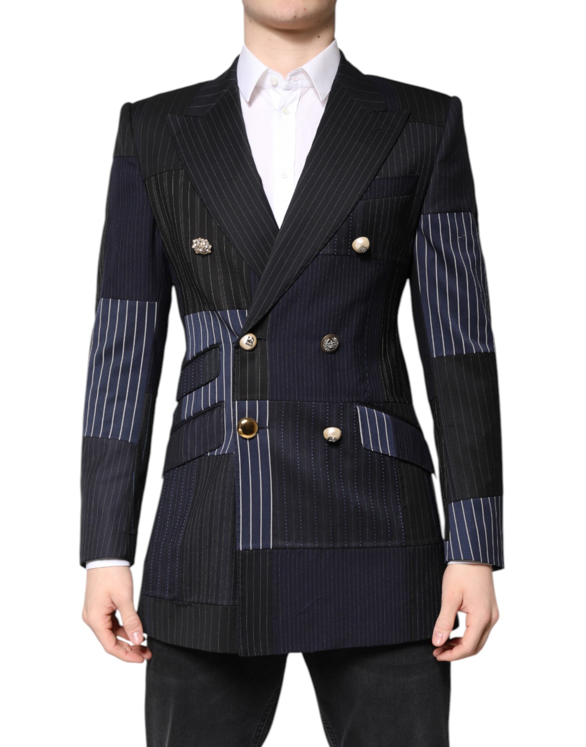 Dolce &amp; Gabbana Multicolor Patchwork Jacket Coat Suit Blazer