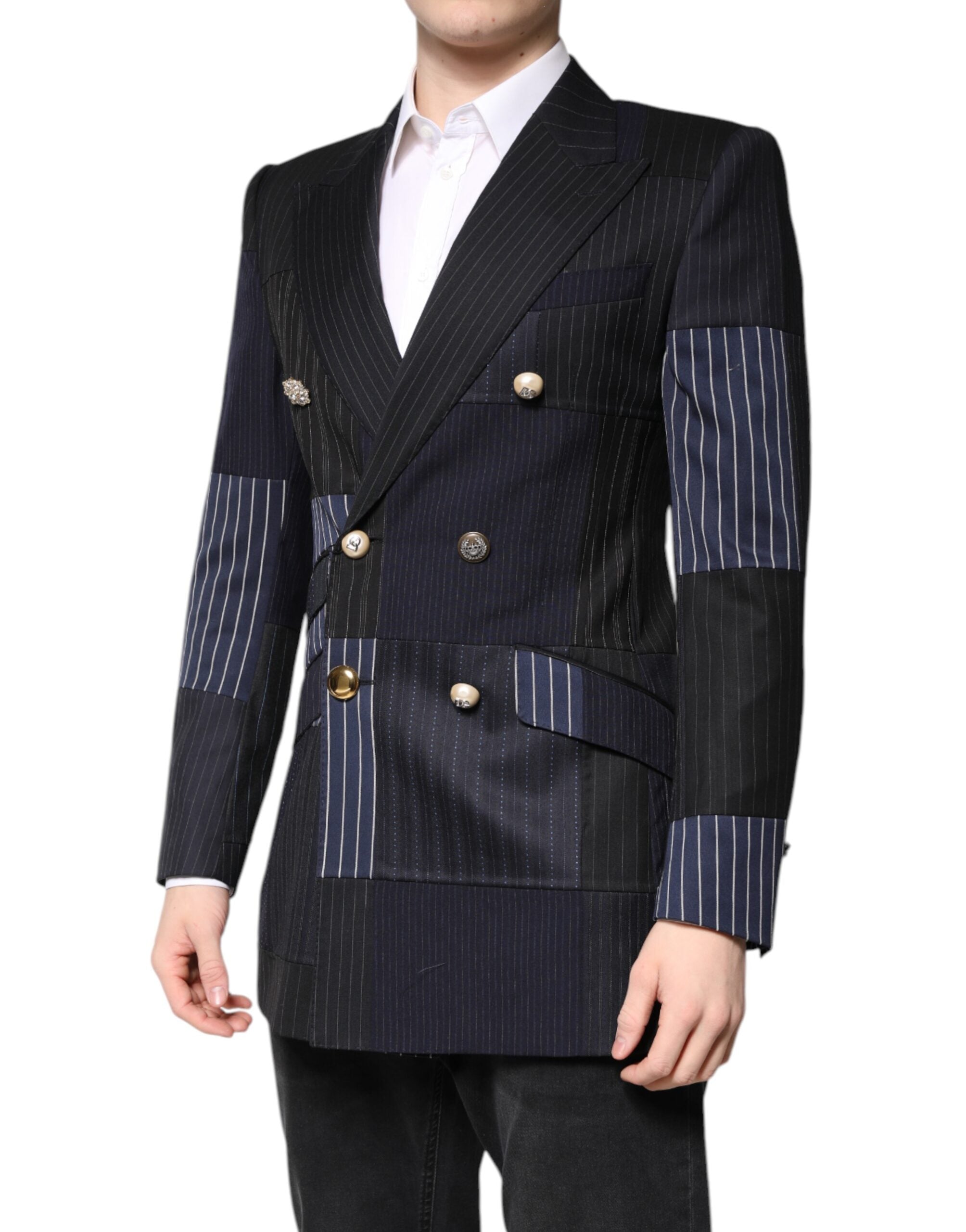Dolce &amp; Gabbana Multicolor Patchwork Jacket Coat Suit Blazer