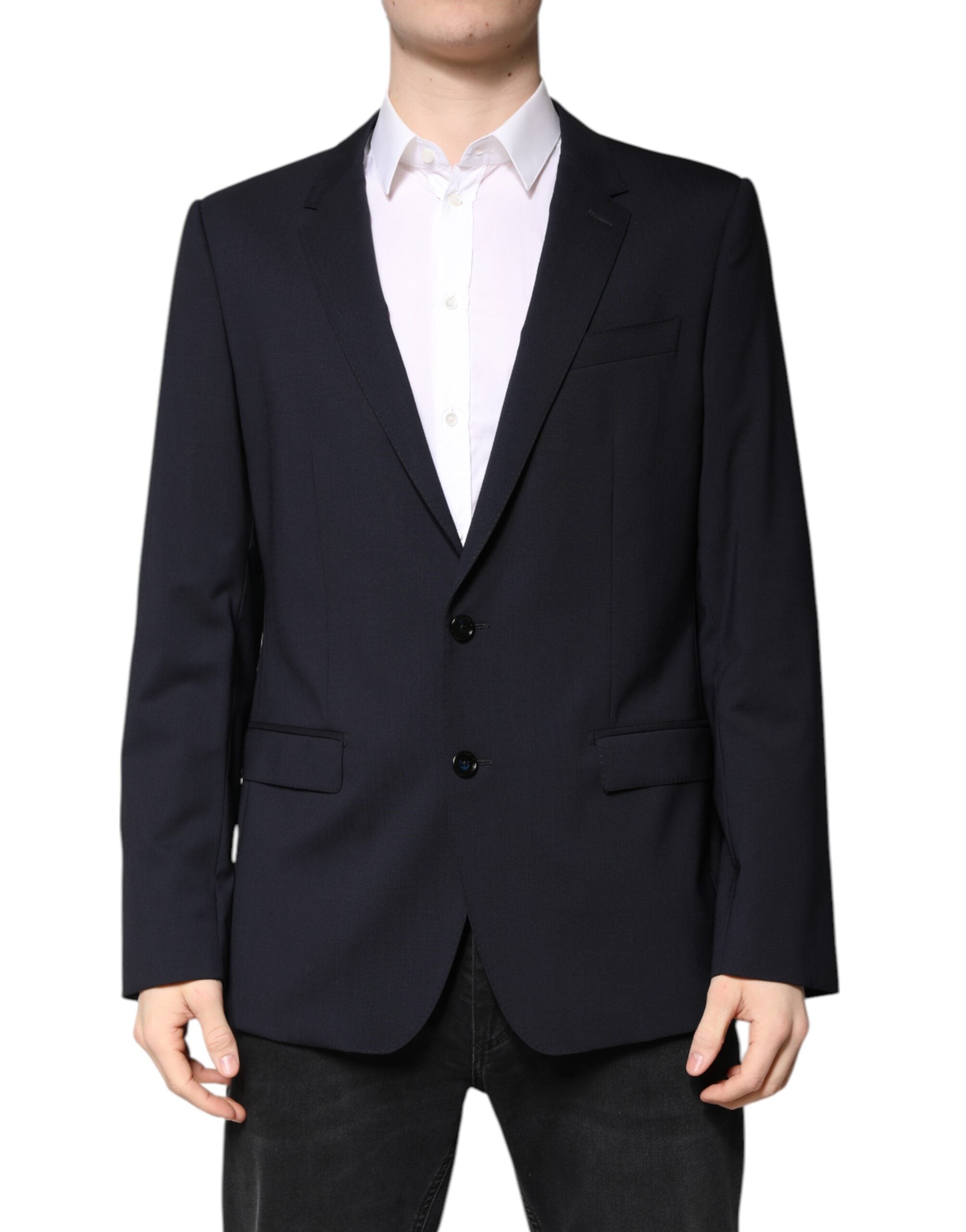Dolce &amp; Gabbana Black MARTINI Single Breasted Coat Blazer