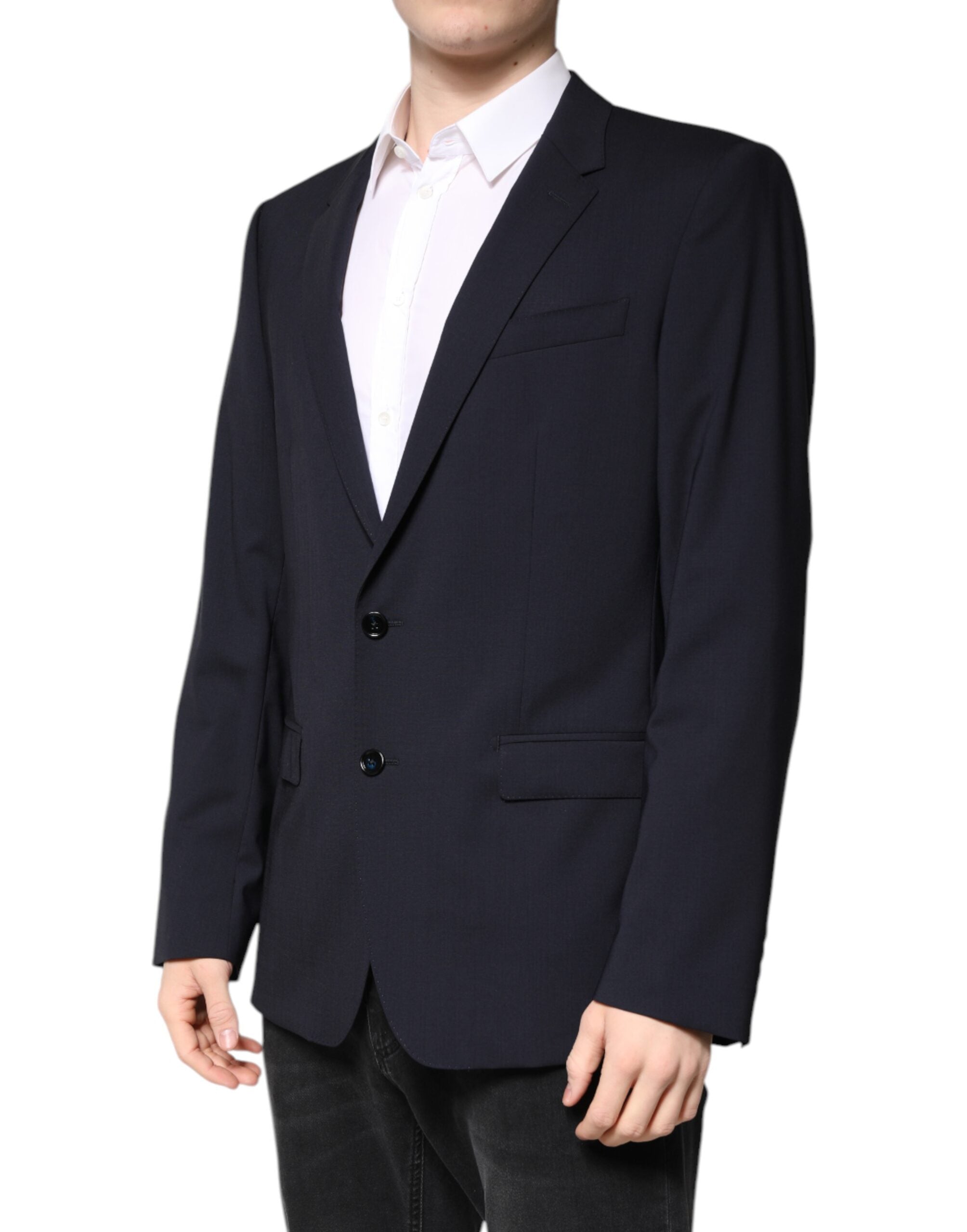 Dolce &amp; Gabbana Black MARTINI Single Breasted Coat Blazer