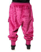 Dolce & Gabbana Pink Acrylic Cargo Jogging Sweatpants Pants