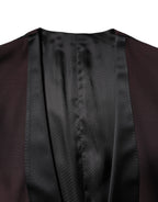Dolce &amp; Gabbana Maroon Wool Waistcoat Dress Formal Vest
