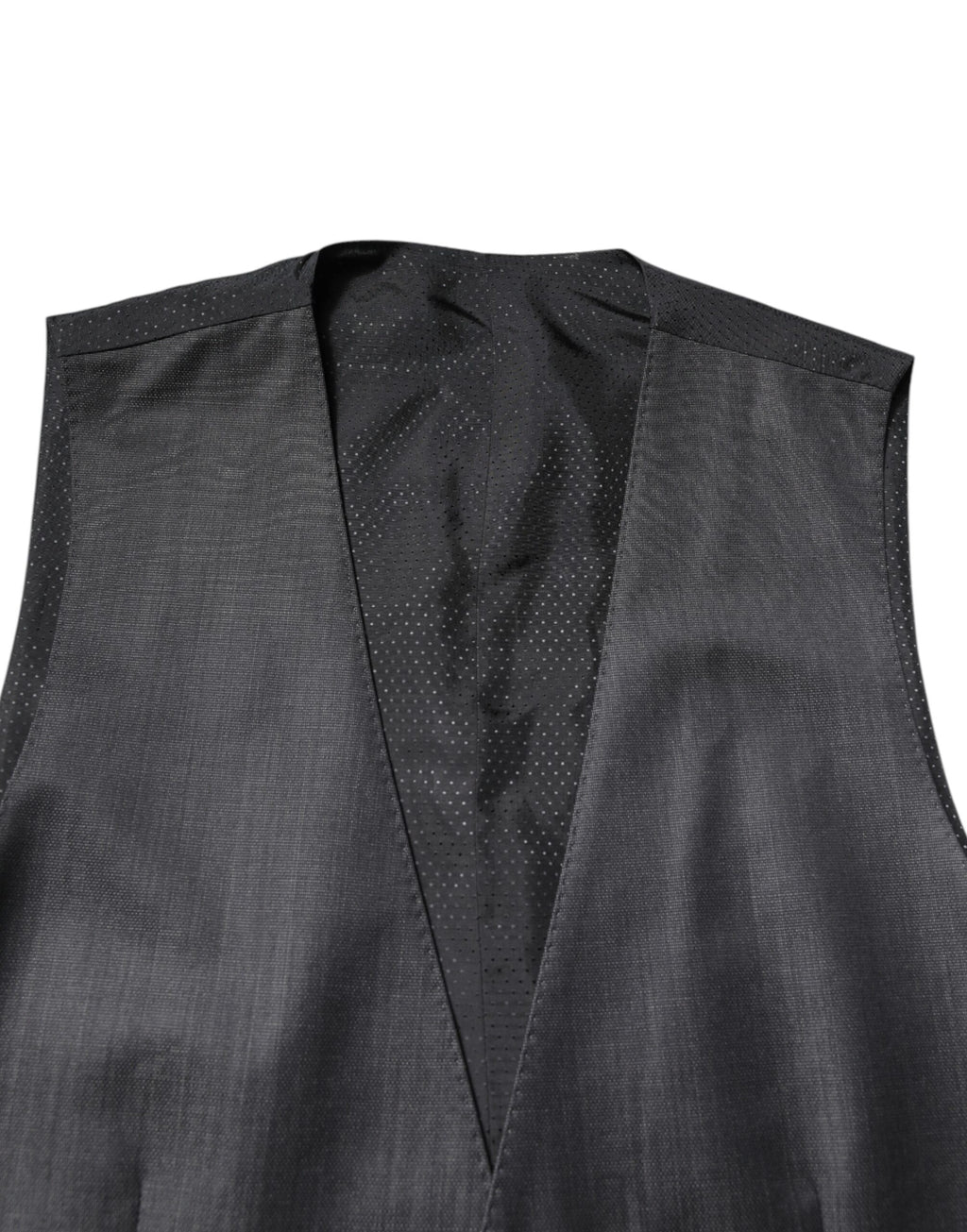 Dolce &amp; Gabbana Black Wool Waistcoat Dress Formal Vest
