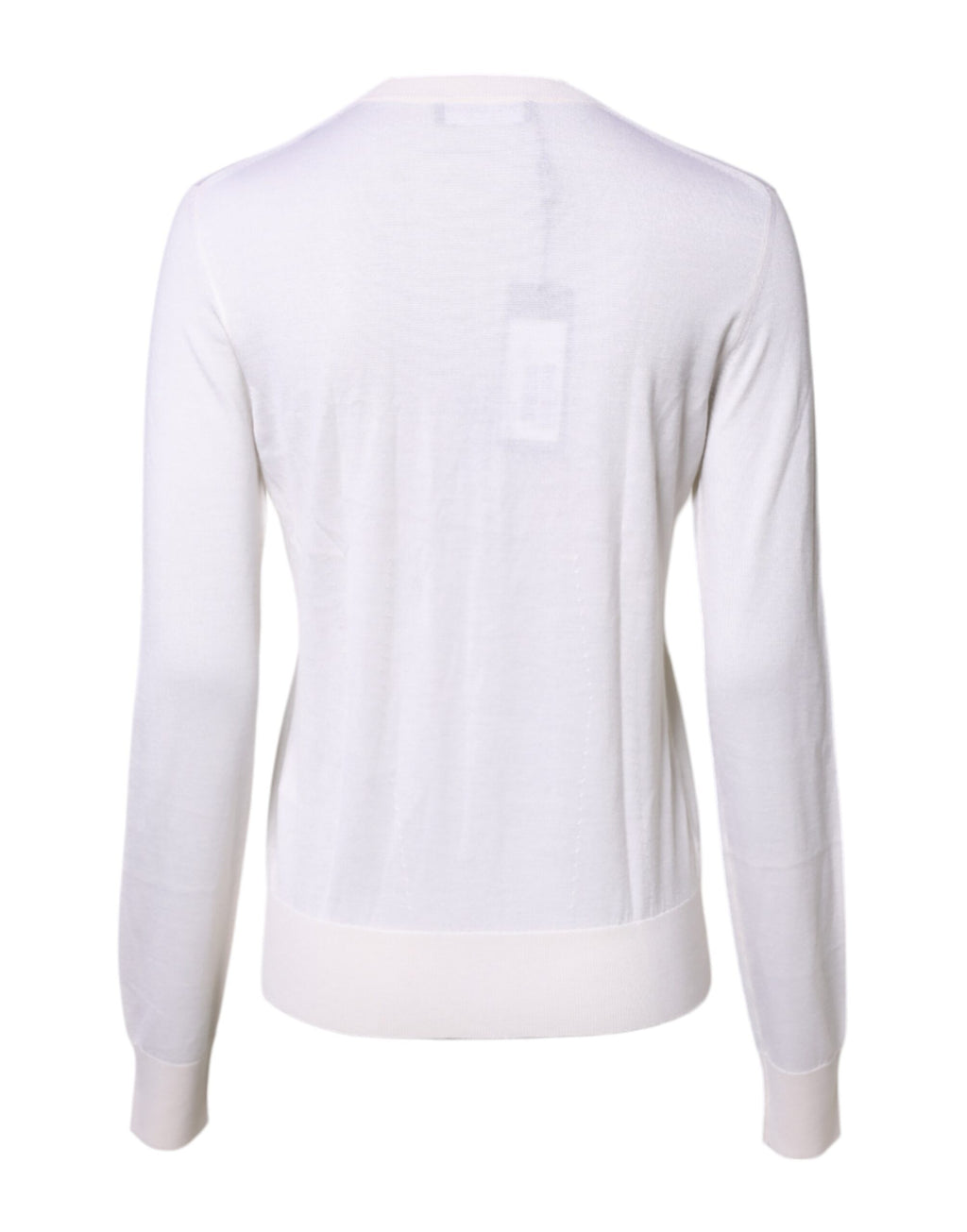 Dolce &amp; Gabbana White Cashmere Crew Neck Top Cardigan Sweater