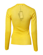Dolce &amp; Gabbana Yellow Polyester Women Pullover Top Sweater