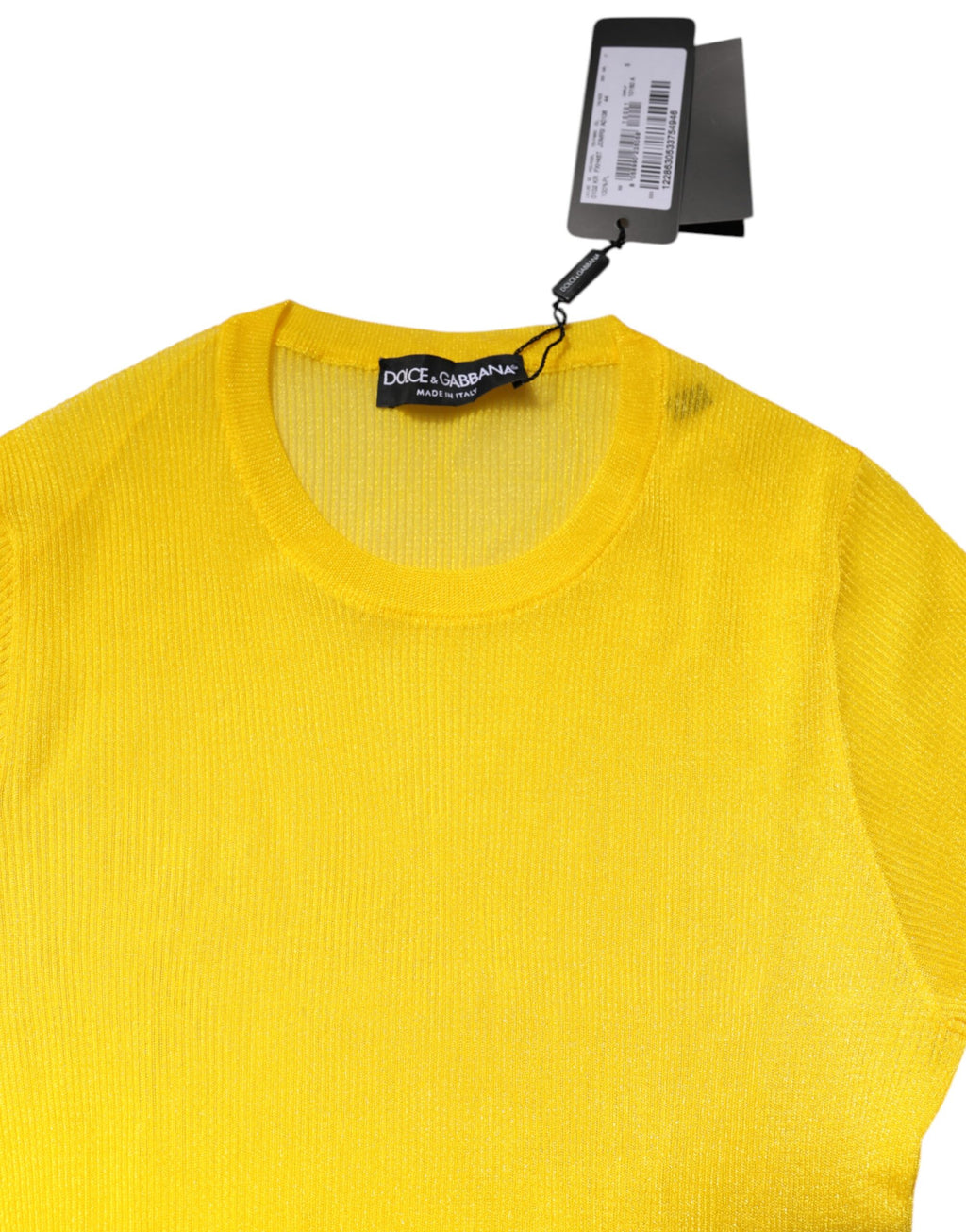 Dolce &amp; Gabbana Yellow Polyester Women Pullover Top Sweater