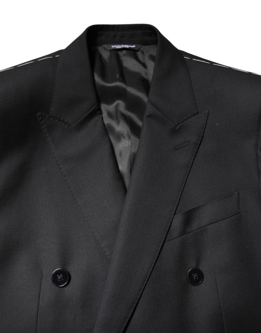 Dolce &amp; Gabbana Black MARTINI Double Breasted Coat Blazer