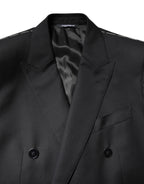 Dolce &amp; Gabbana Black MARTINI Double Breasted Coat Blazer